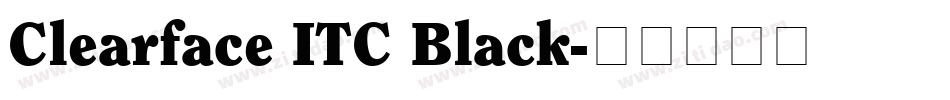 Clearface ITC Black字体转换